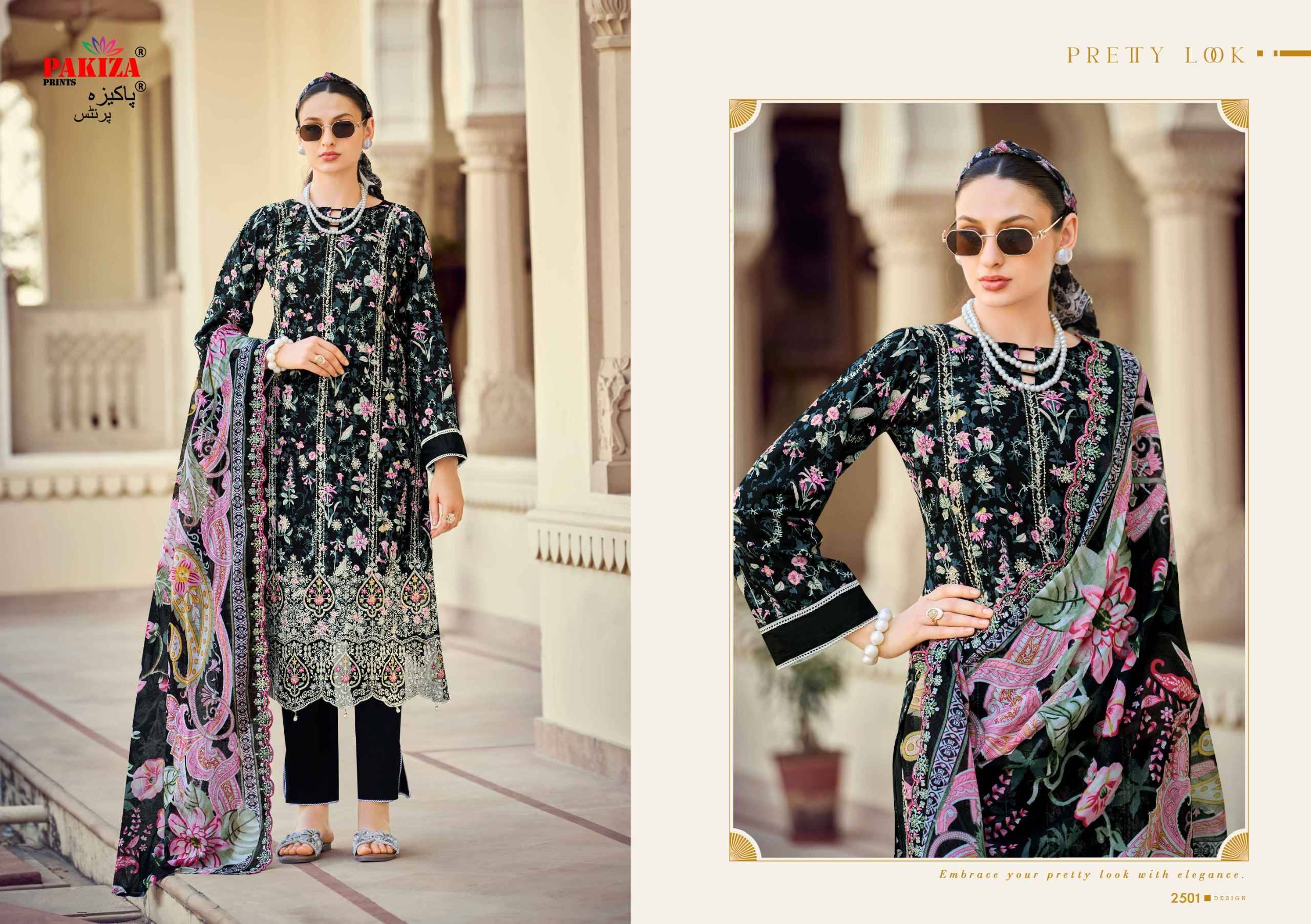 HAYA Vol.25 BY PAKIZA 2501 TO 2510 Series Beautiful Festive Suits Stylish Fancy Colorful Casual Wear & Ethnic Wear Cotton Cambric Lawn Print Dresses At Wholesale Price